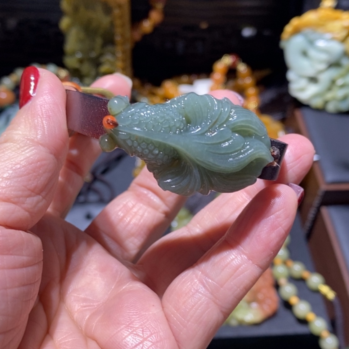 【闪购商品】岫玉毛衣链未镶嵌