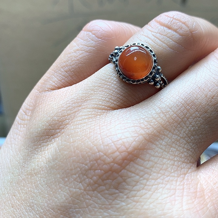 水晶水晶戒指银S925镶嵌