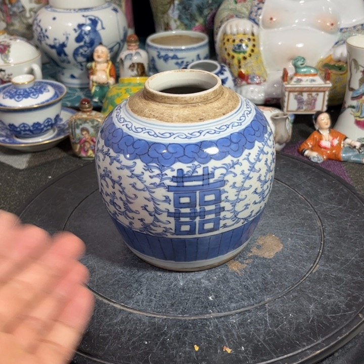 紫砂茶叶罐青花8888888888888