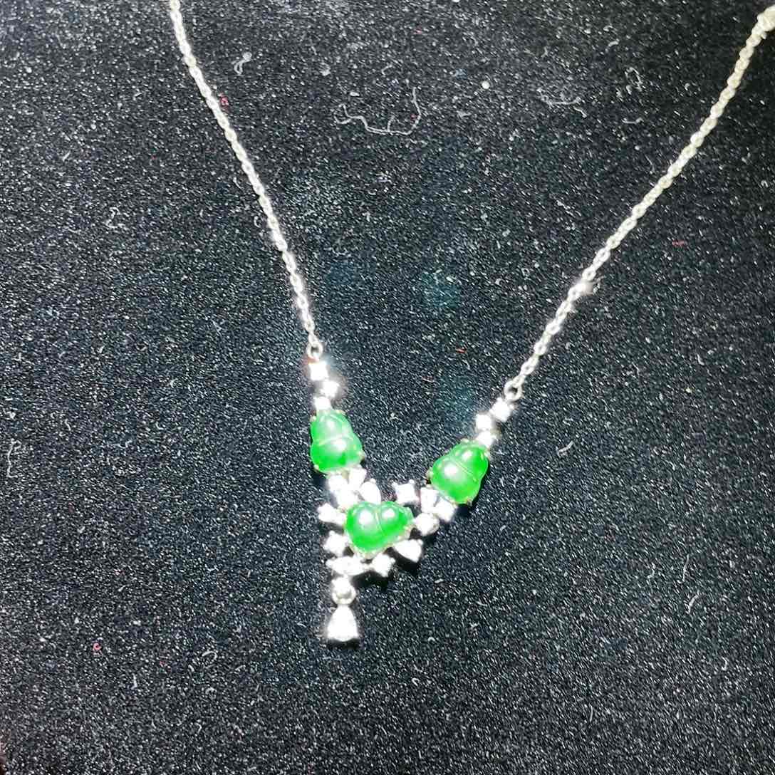 翡翠银S925镶嵌颈饰