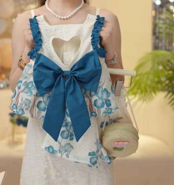 2025新款夏季女童百搭洋气仙气女孩玫粉套装