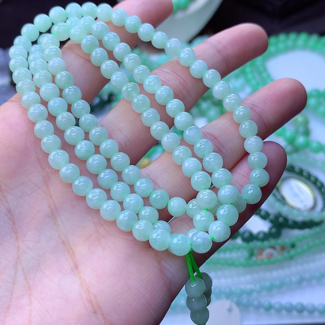 翡翠毛衣链未镶嵌