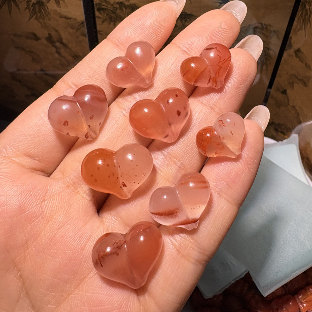 南红冰飘特级冰飘花屁桃