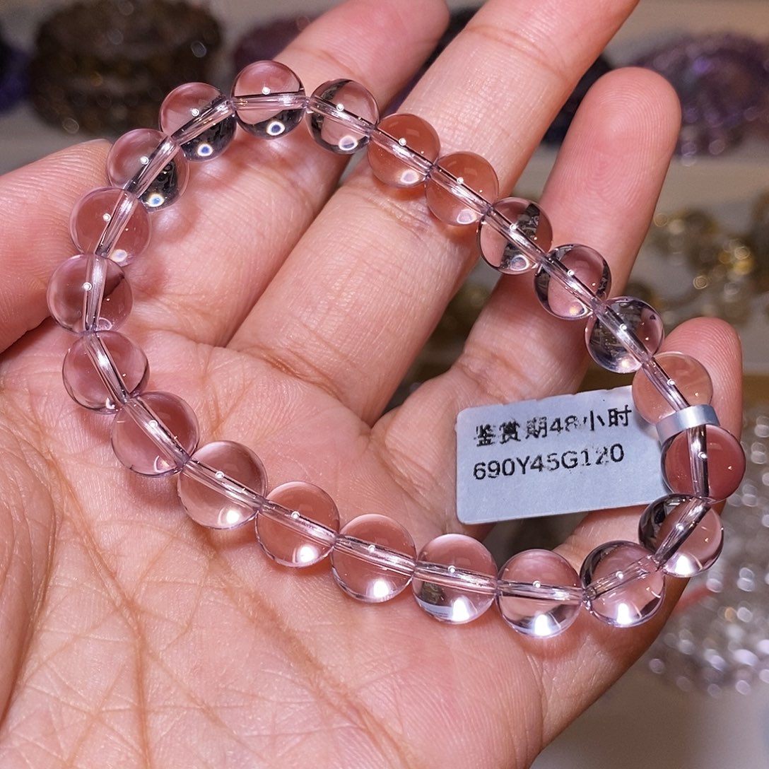 【闪购商品】水晶手链未镶嵌玻利维亚紫水晶8.5m