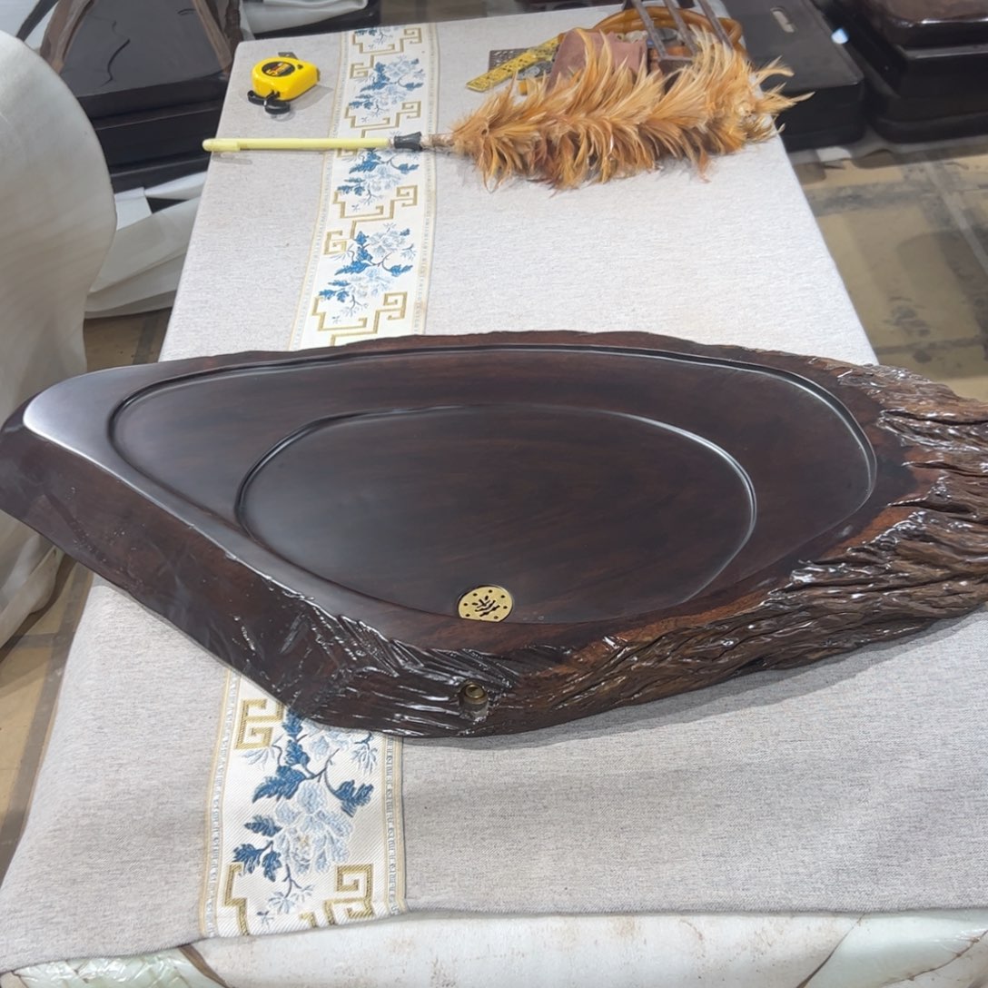 木非洲进口黑檀实木茶盘78x38x5