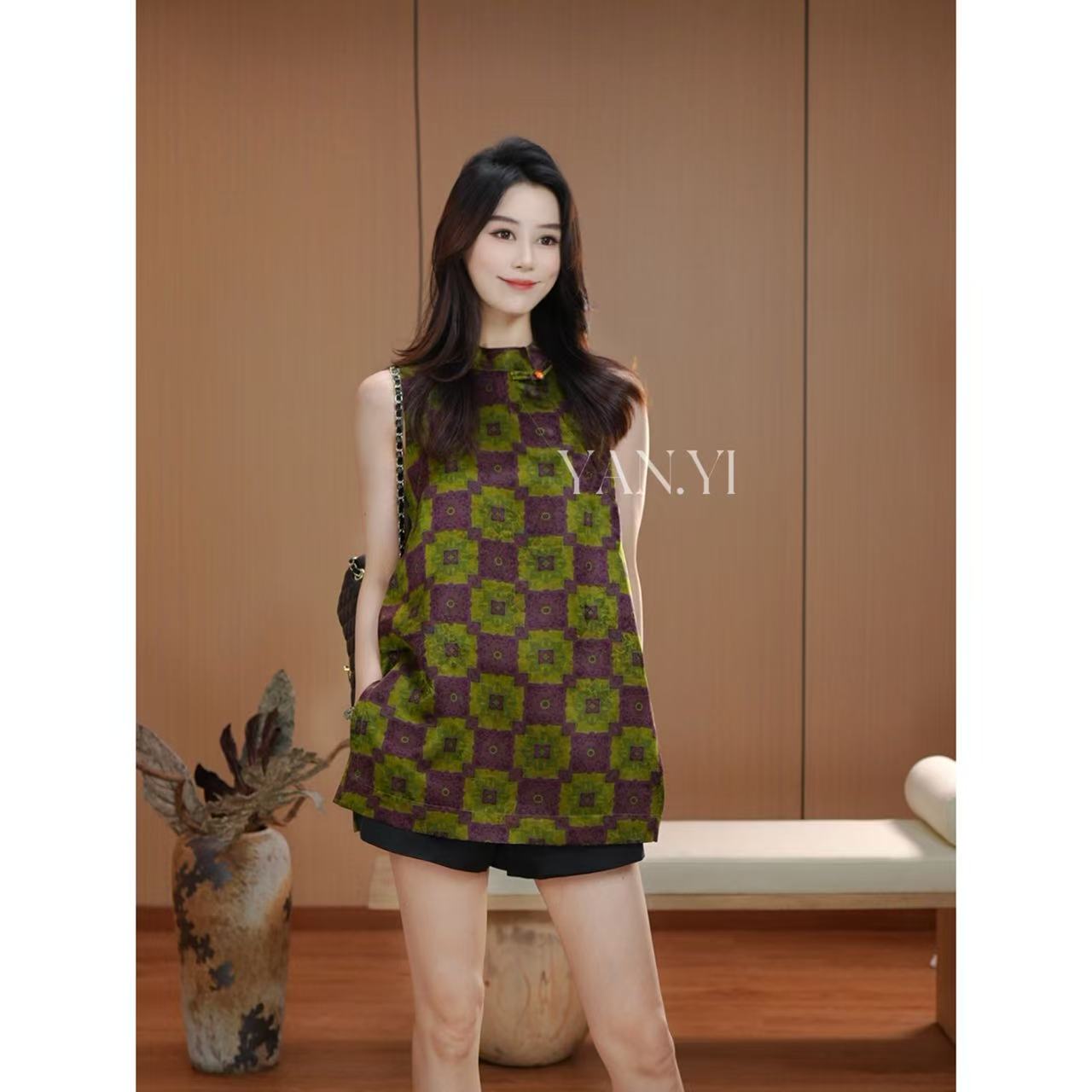 YAN.YI【东方绝色】新中式国潮夏季32姆米真丝香云纱外衫HF-870726