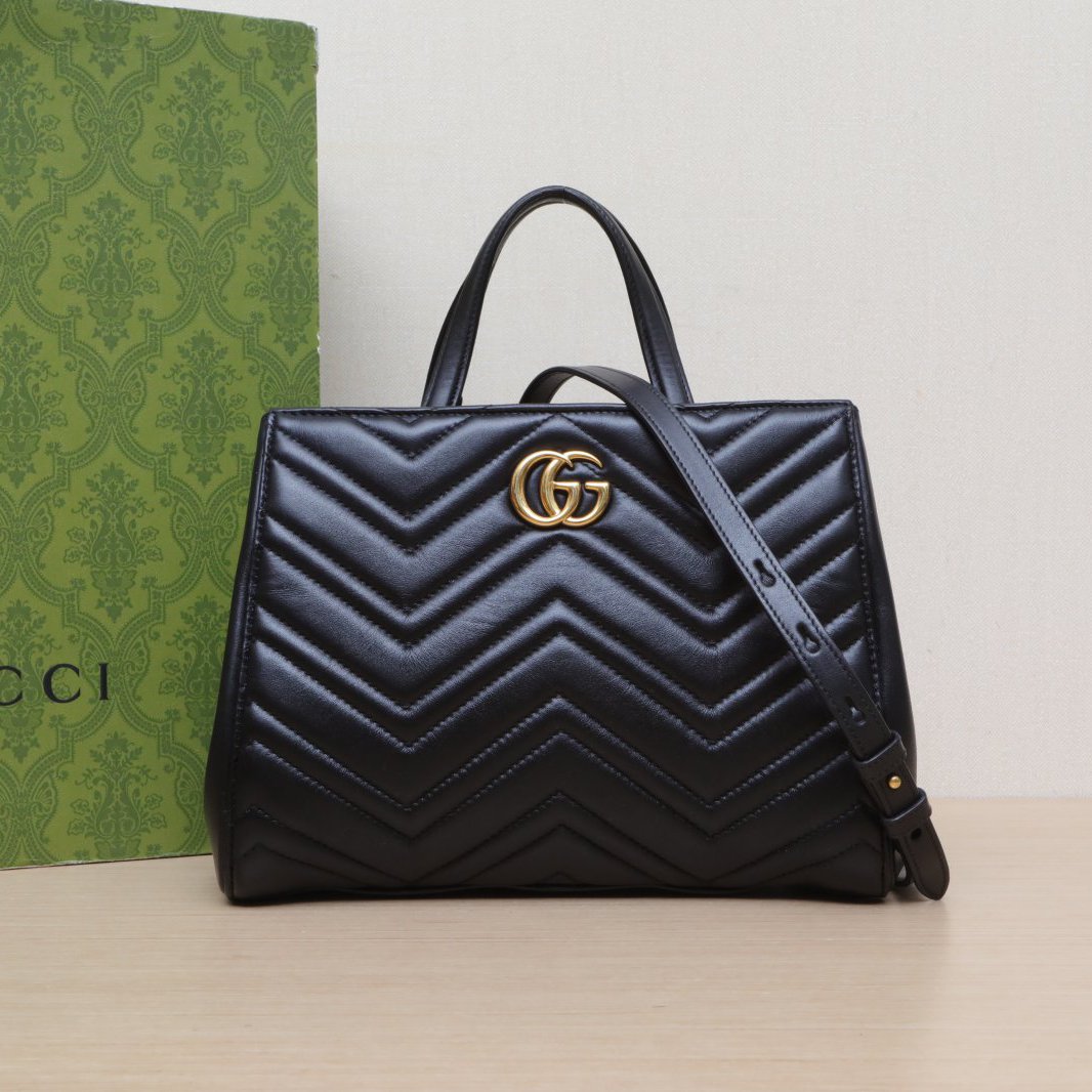 95新 GUCCI/古驰 【娇】GG Marmont 手提单肩包金扣 P225992801