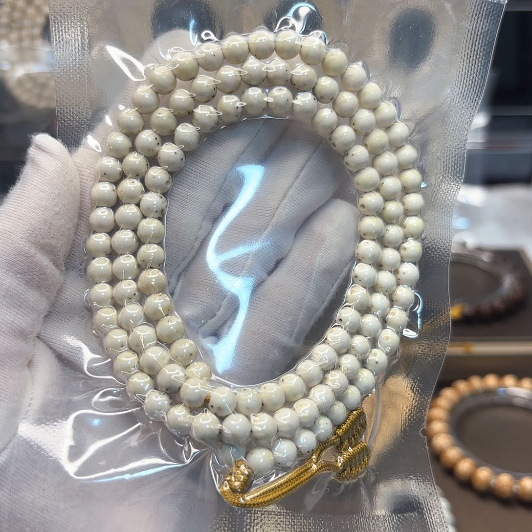 星月菩提吊坠头货头条骨瓷白小汤圆6*6正月三分之二留白小细星