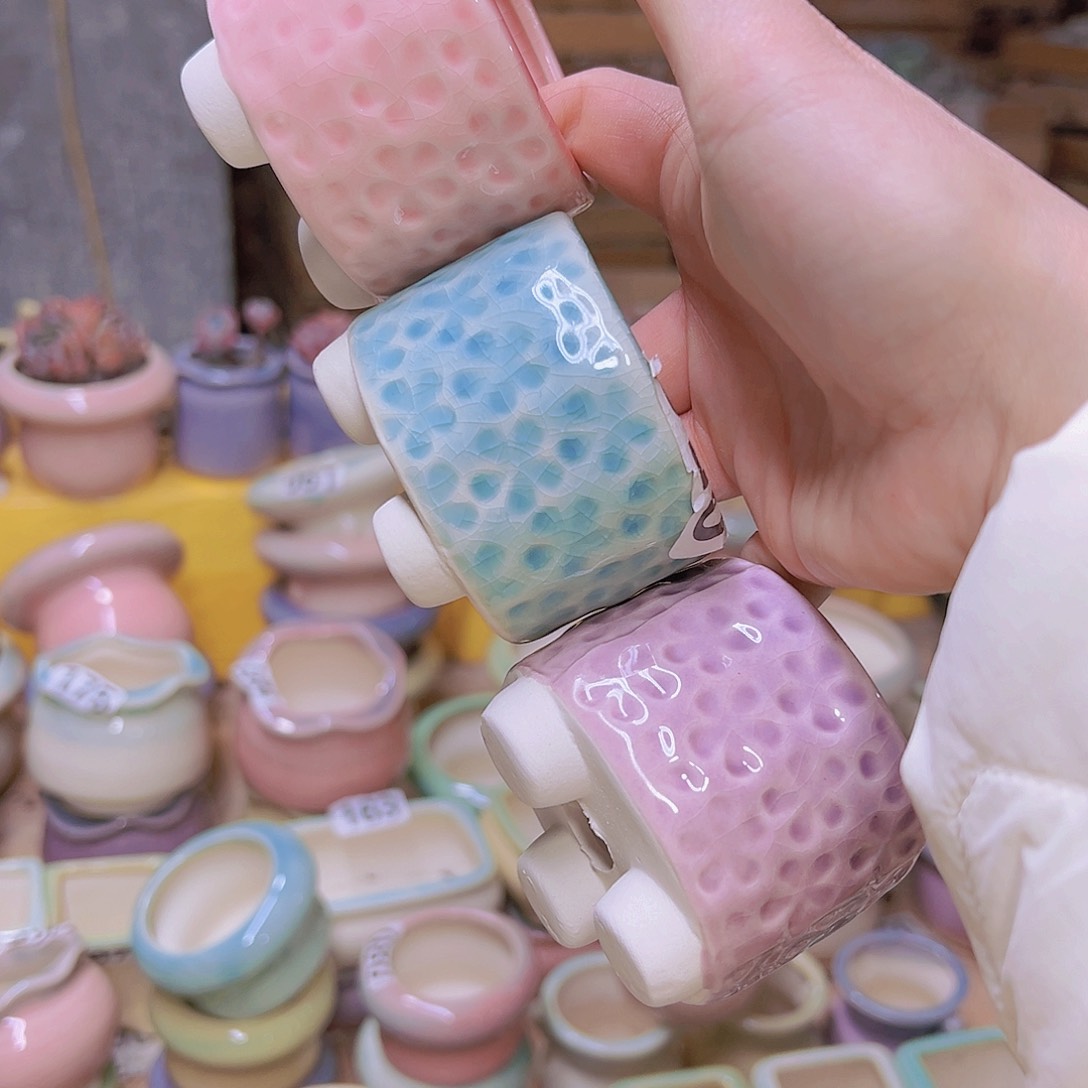 红陶陶瓷花盆当场满12包邮