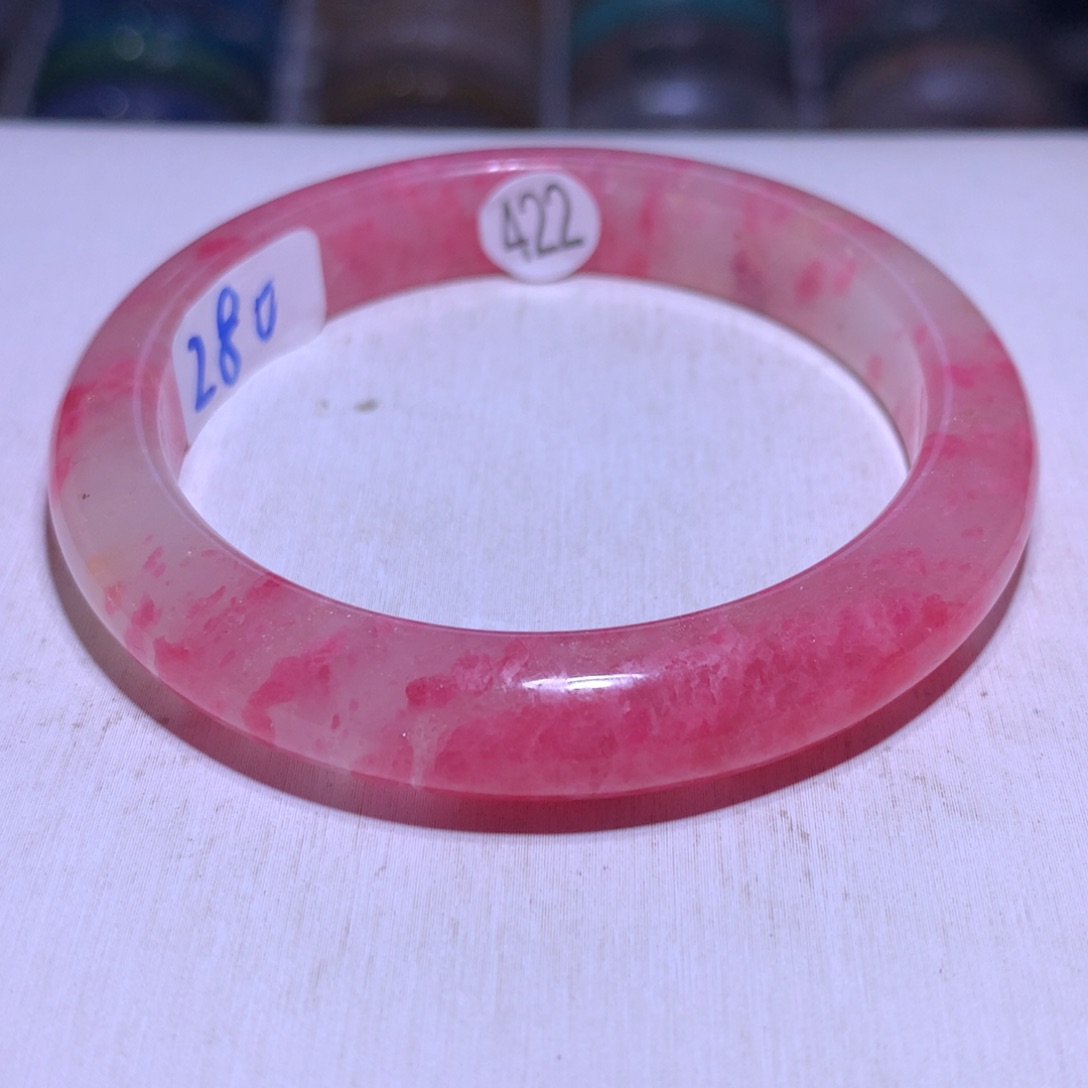 水晶银S925镶嵌手镯樱花雨54.圈422