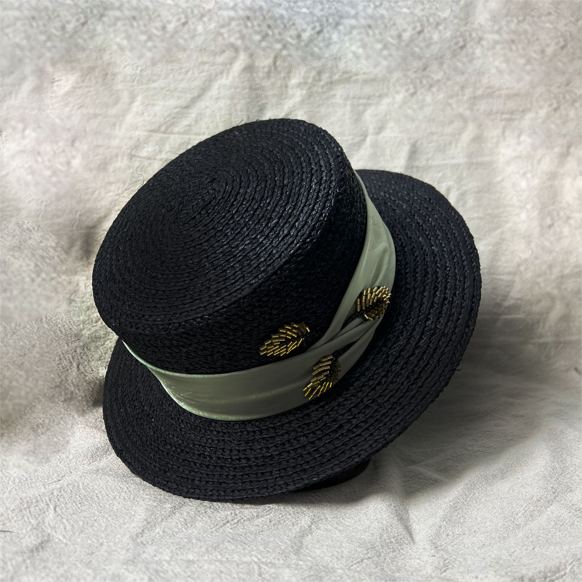 Moon Valley 手工拉菲草复古草编小礼帽 MV6813