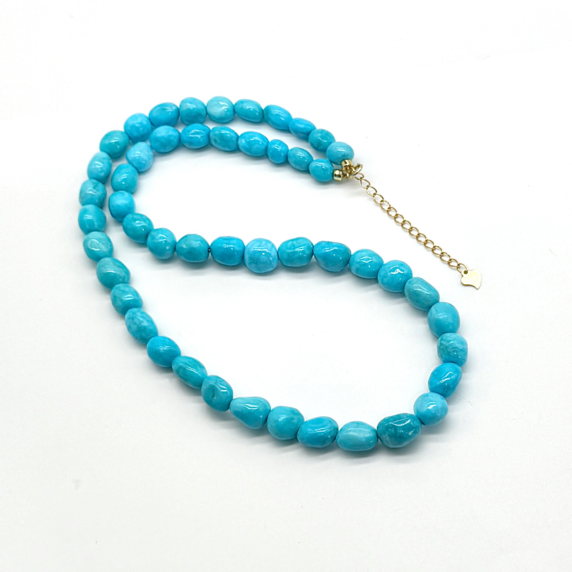 【V姐珠宝】LX45 绿松高瓷高色暴力蓝随行设计项链