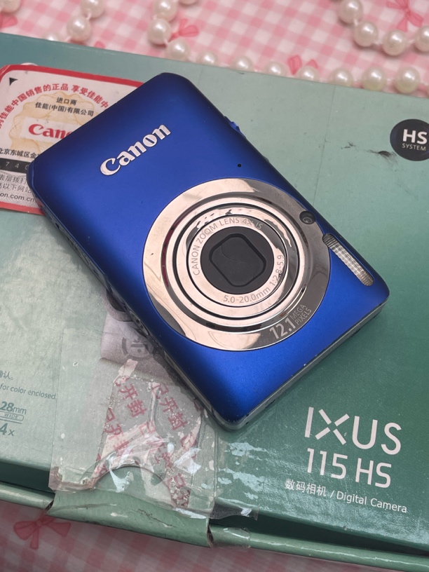 95新 Canon/佳能 ixus115自带实况冷白皮奶油肌带原盒蓝色