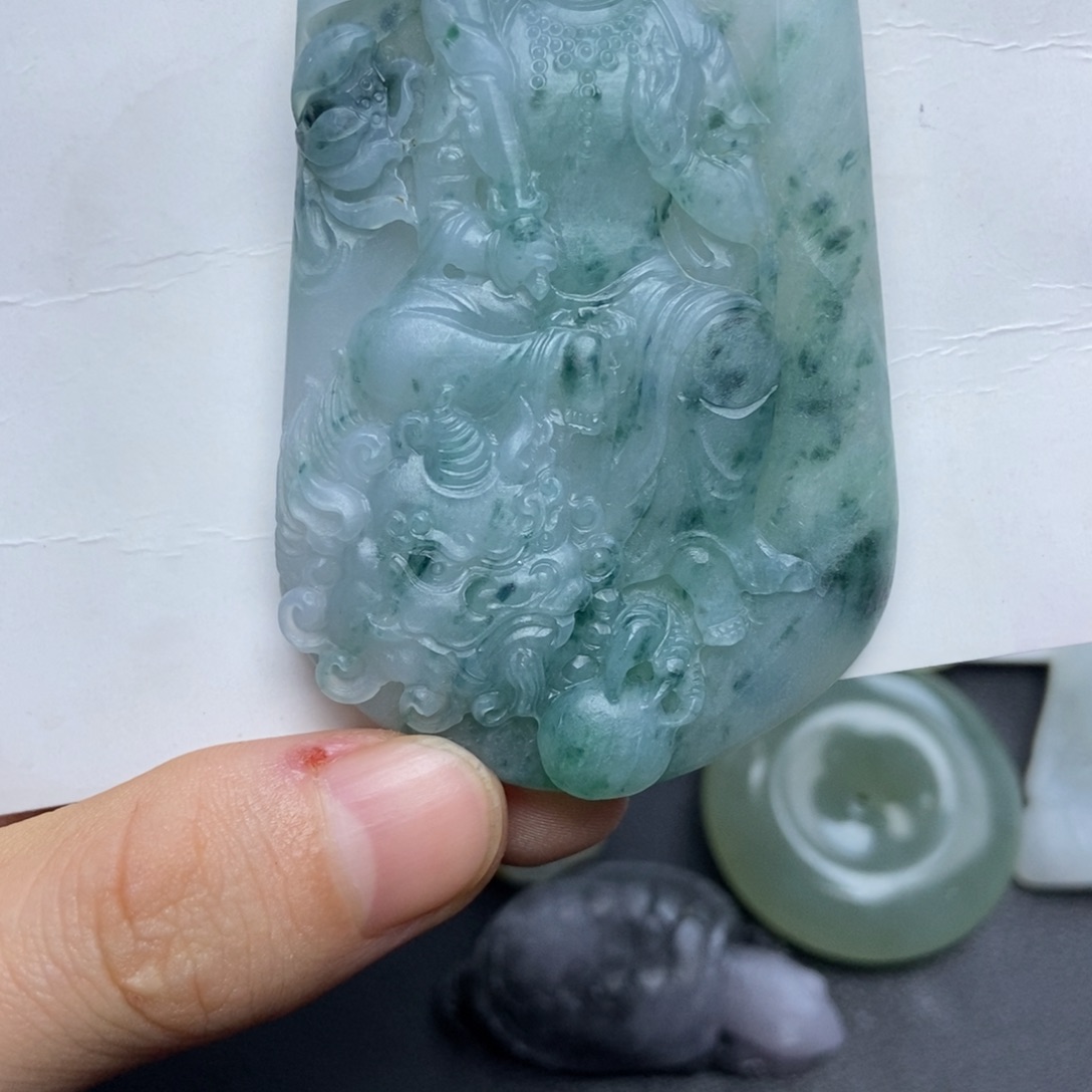 未镶嵌定制翡翠D**森文殊