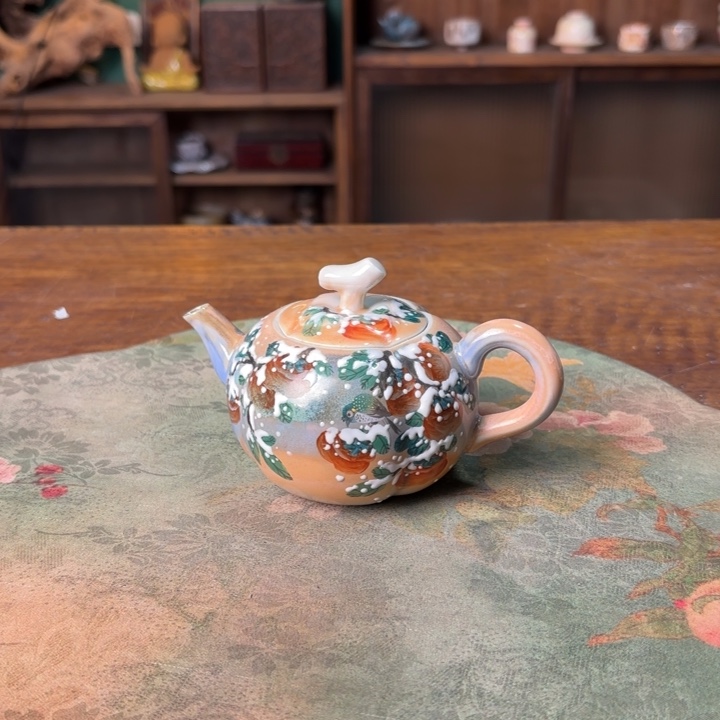 柴烧纯手工手绘陶瓷