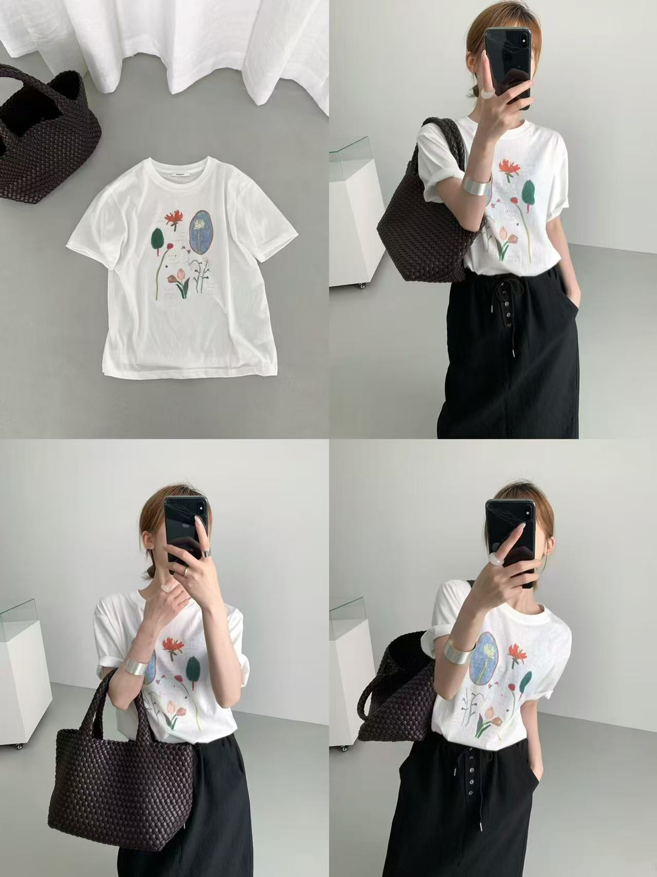 sevenmere 81827 韩货 花卉印花短袖