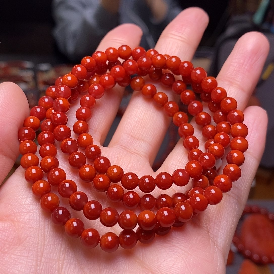 南红玛瑙多圈5m m未镶嵌