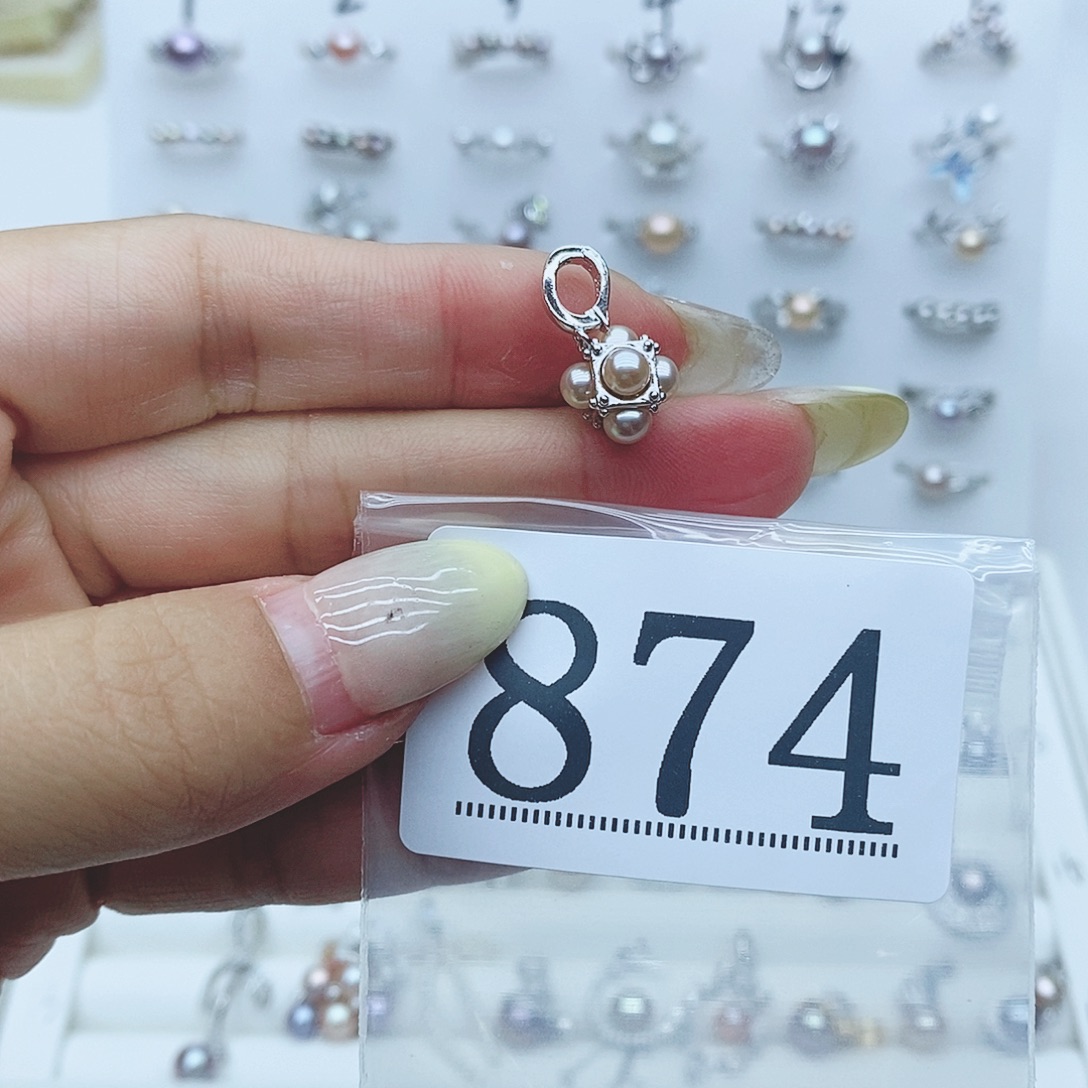 x***o戒指银S925镶嵌淡水珍珠874