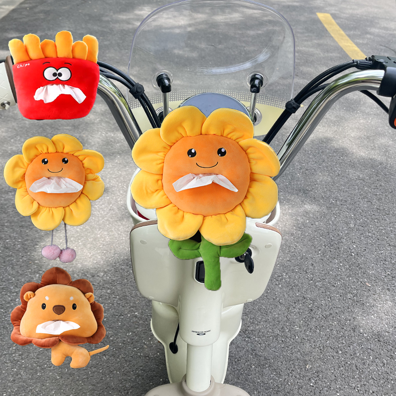 电动车纸巾盒防撞垫二合一抽纸盒三轮车挂式纸巾盒通用儿童防撞垫