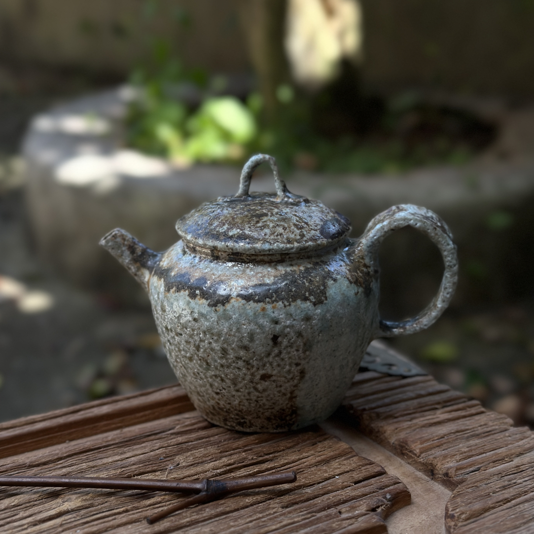 阿龙｜手作张纪龙老师美人尖茶壶带窑汗