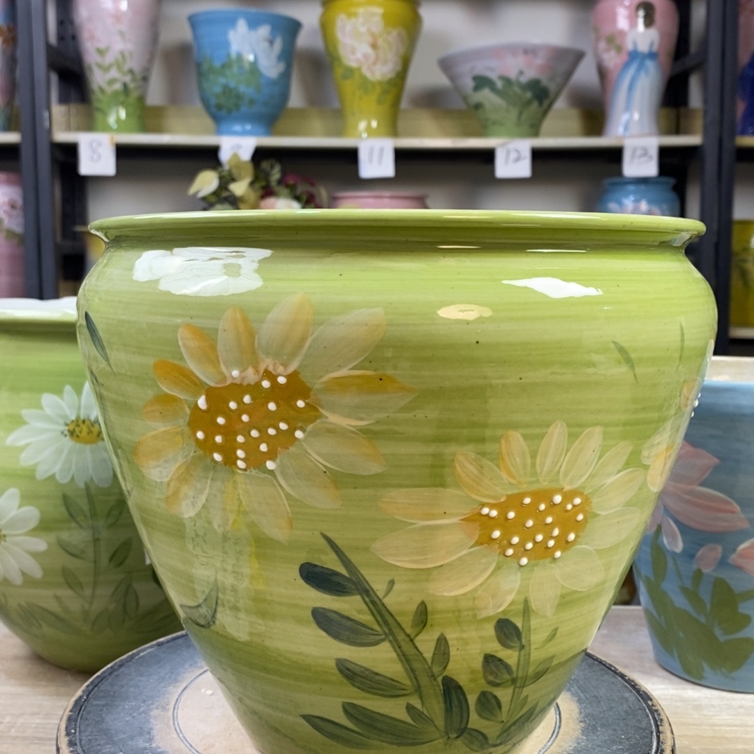 景德镇手工手绘陶瓷花盆