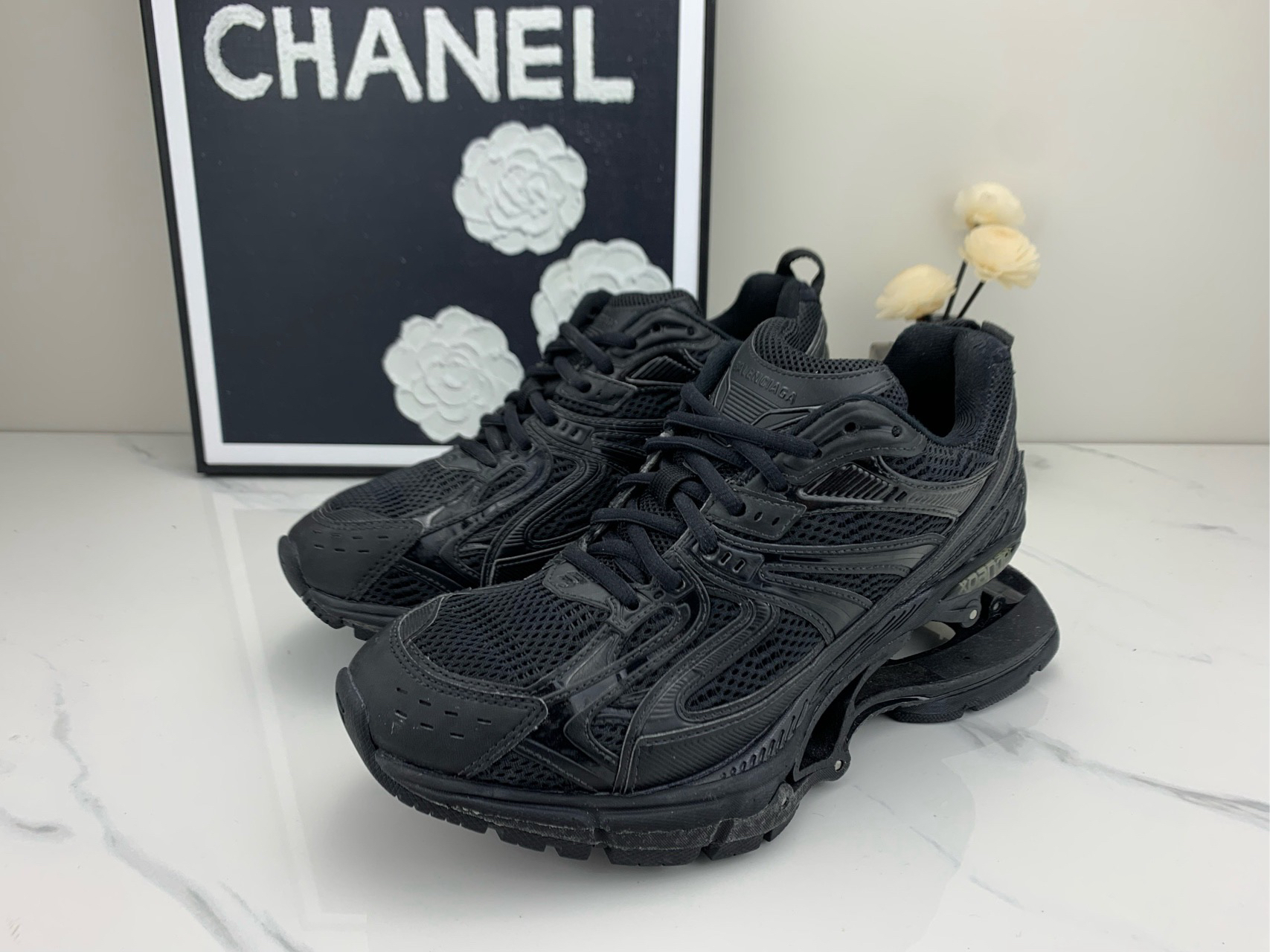 巴黎世家 x-pander 黑色跑鞋 38码/98新/nn00087
