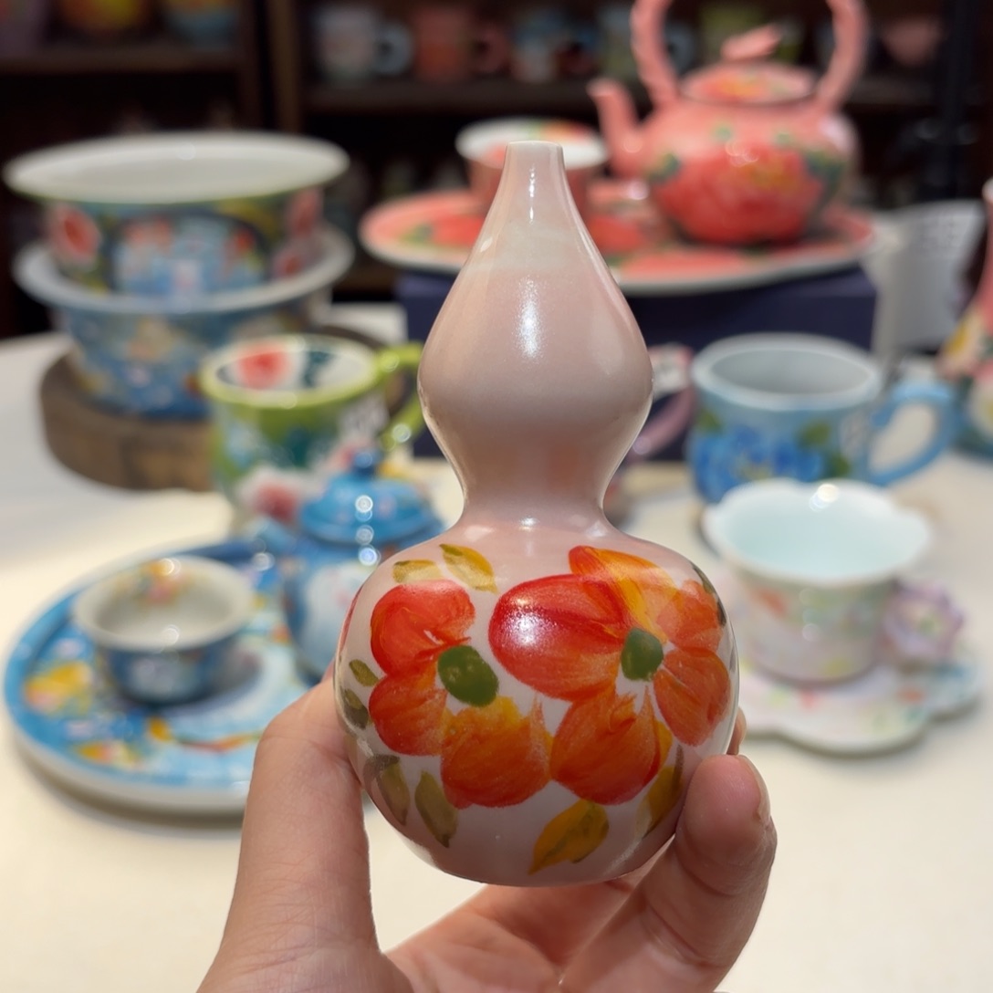 景德镇手绘高温釉下彩陶瓷茶具