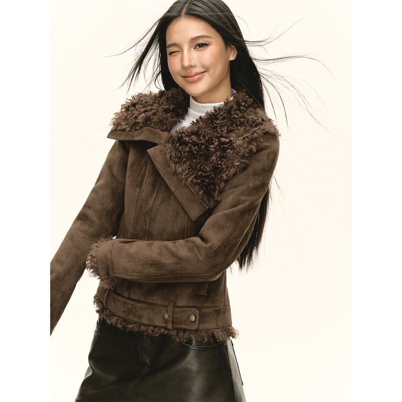 Ariseism 美式复古机车外套女秋季新款上衣