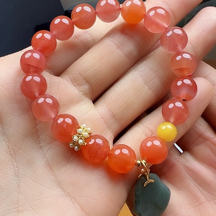 南红玛瑙手链未镶嵌