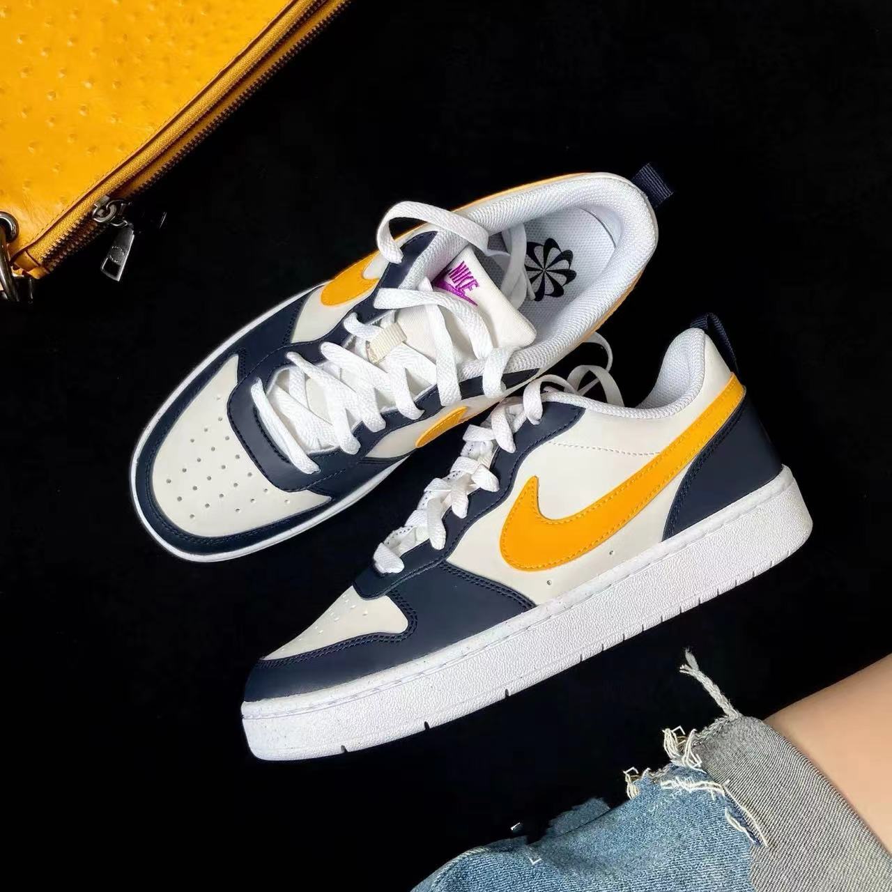 Nike/耐克正品春季新款GS女子大童低帮小白运动休闲鞋HJ3482-071