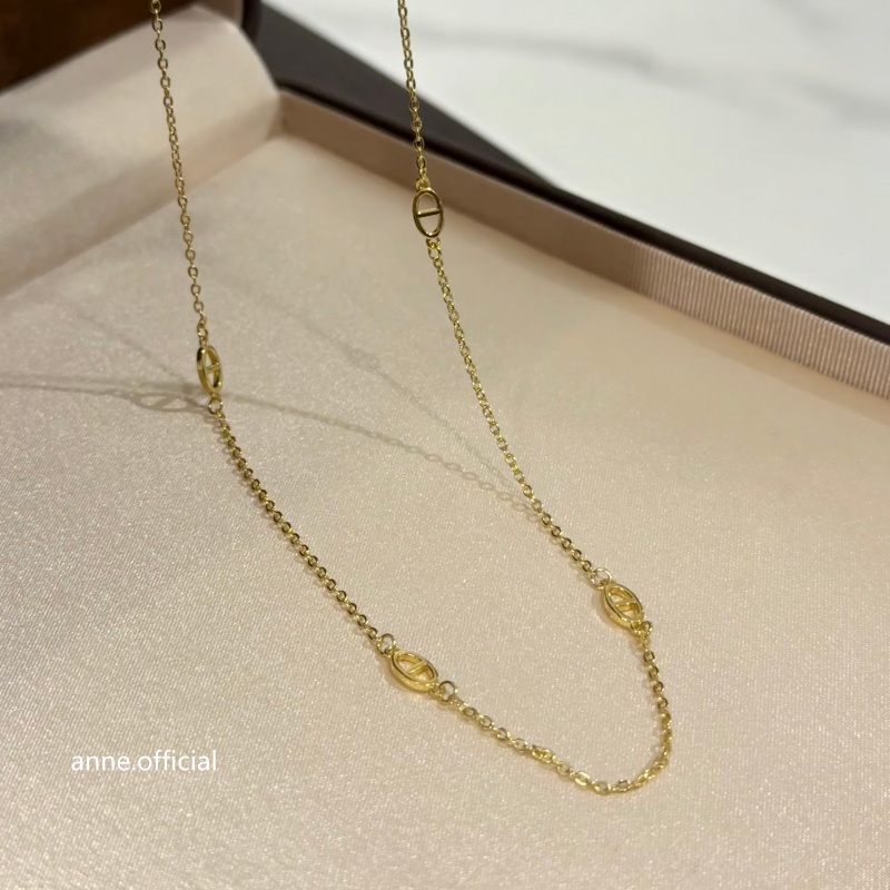 铜合金项链 圆鼻星环简约猪鼻子项链【X990】