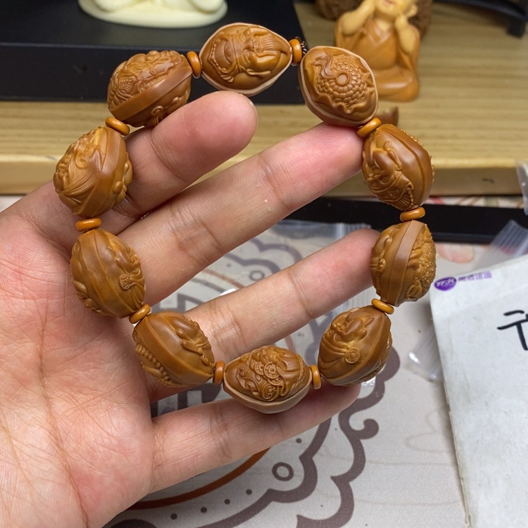 橄榄核手串/手链橄榄核雕刻工艺宇
