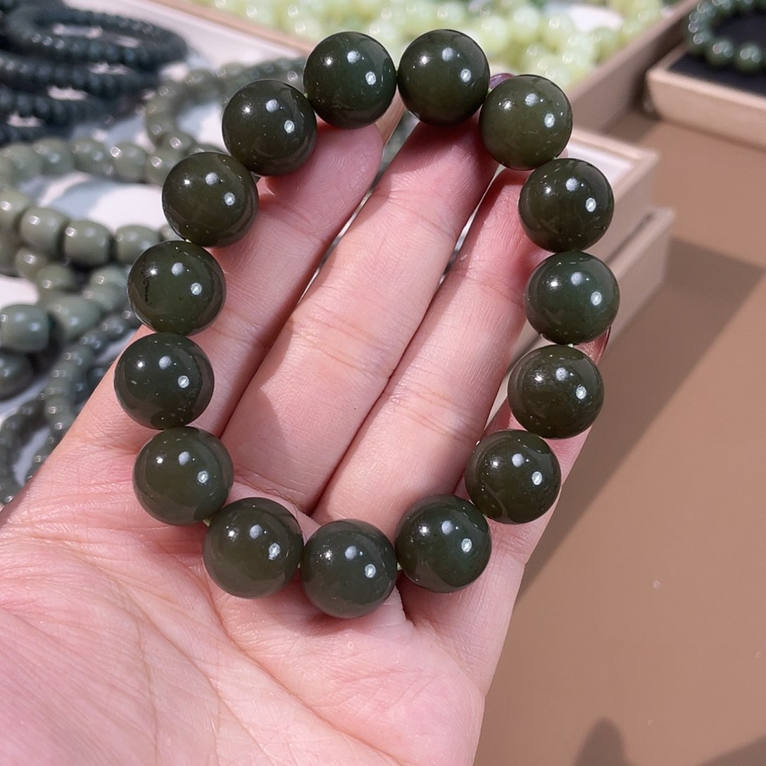 和田玉手链未镶嵌14