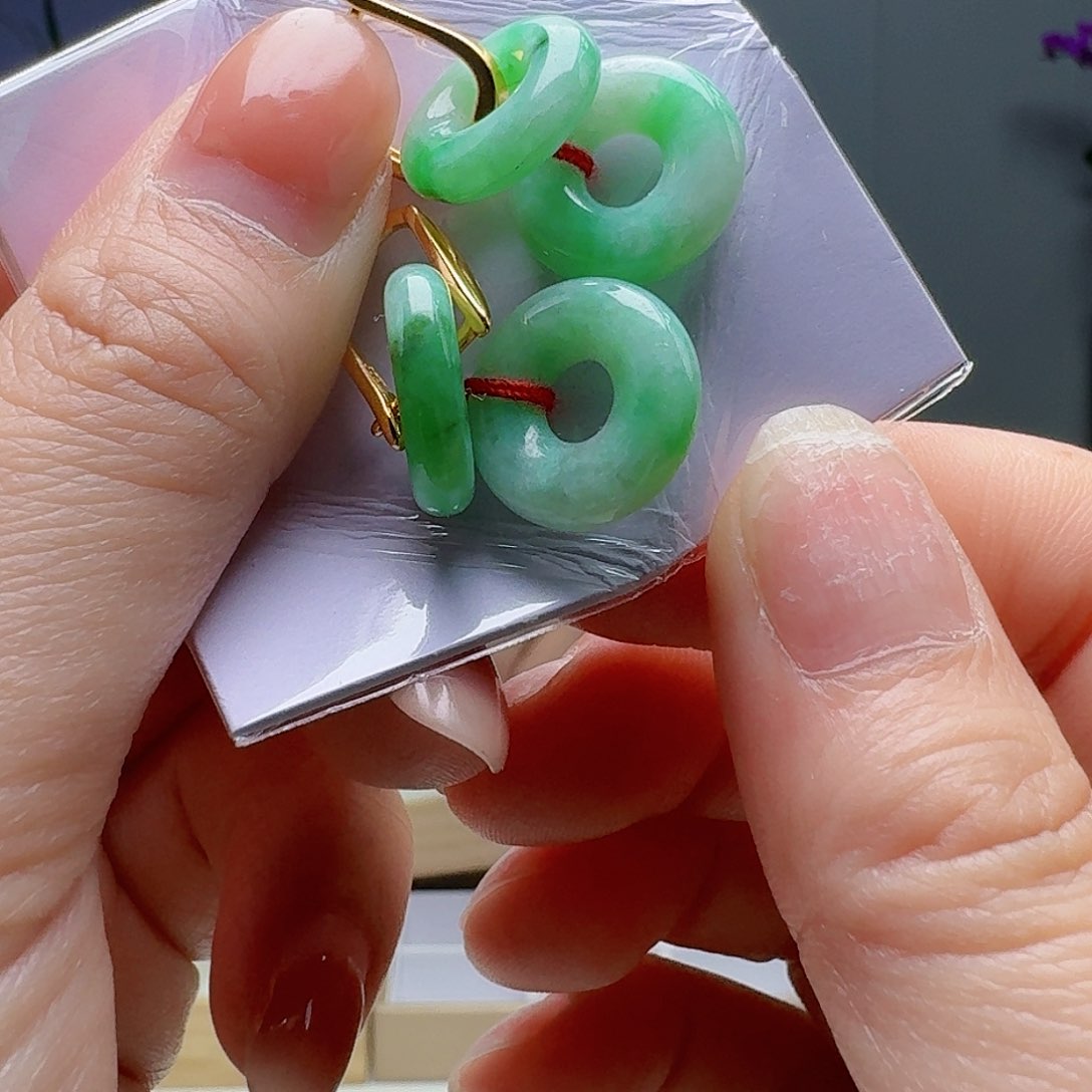 翡翠银S925镶嵌耳饰多样性发货其一