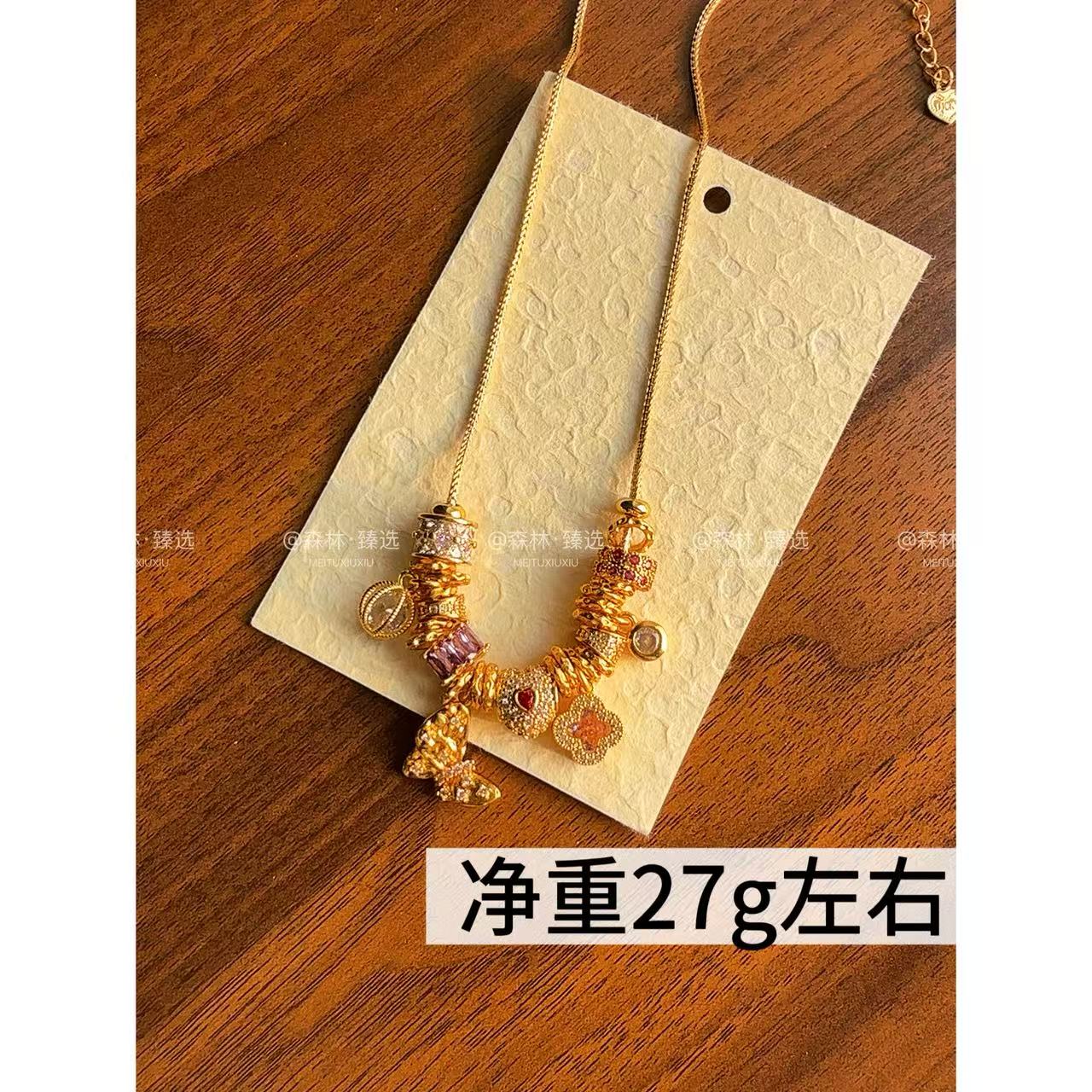 合金项链 铜镀金 X-23【潘多拉的梦幻盒子项链毛衣链