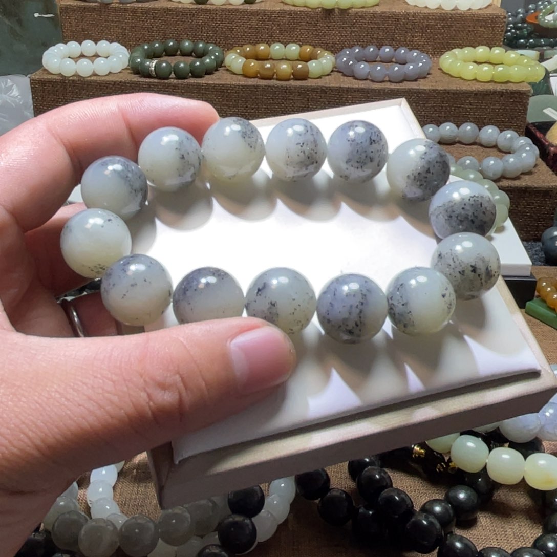 未镶嵌手链和田玉（白玉）竹*