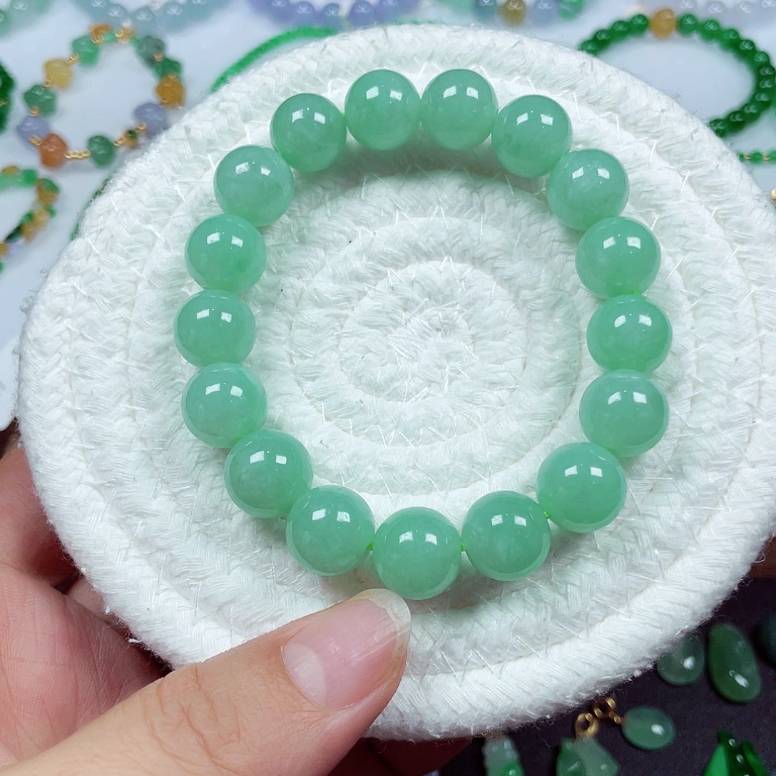 翡翠未镶嵌手链天然缅甸翡翠A货卡11.8