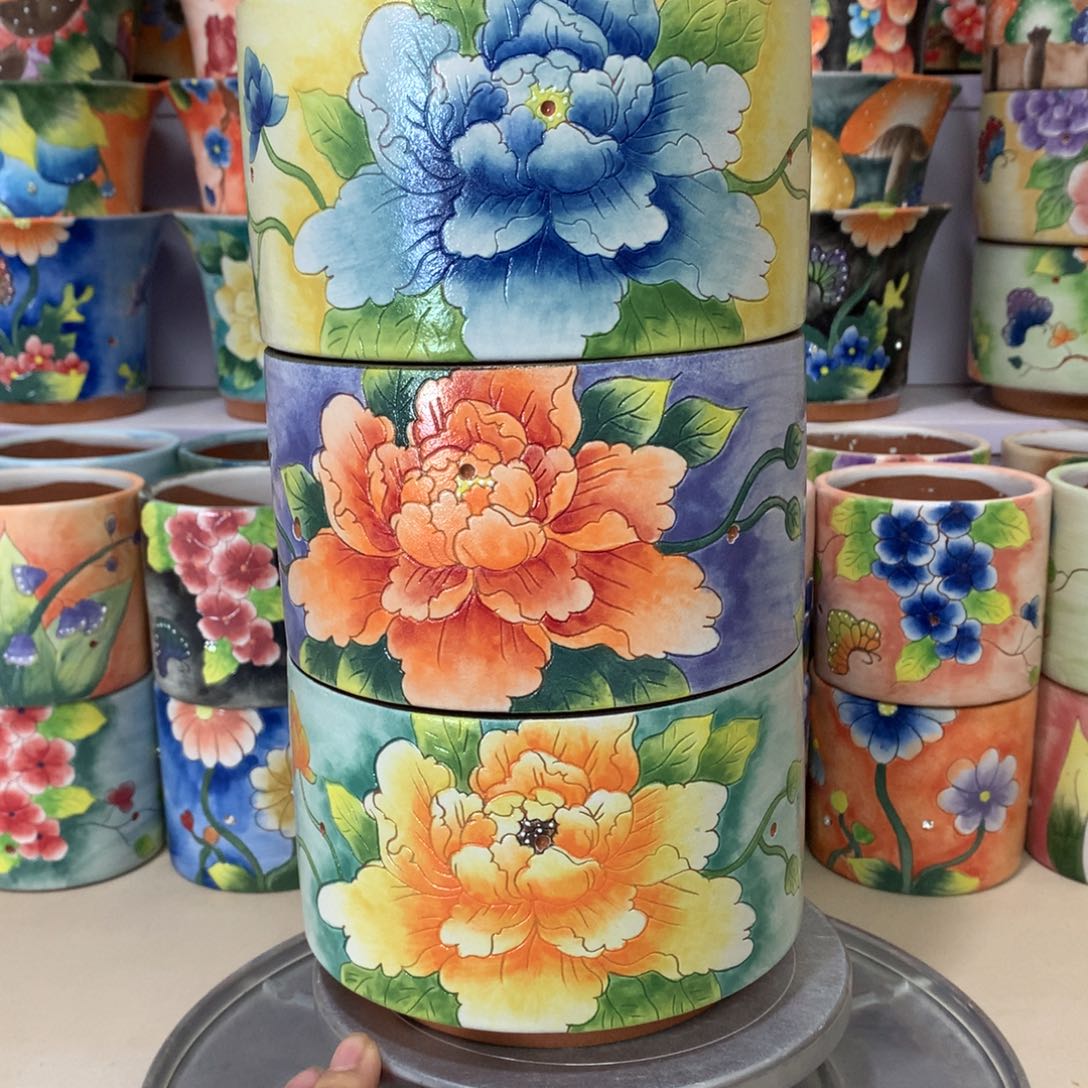 福利花盆，手绘花盆