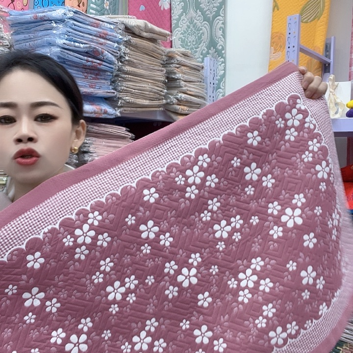 棉豆沙色雪花纯棉