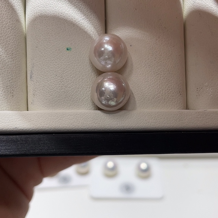 非金属10.7mm银粉正圆对珠福利