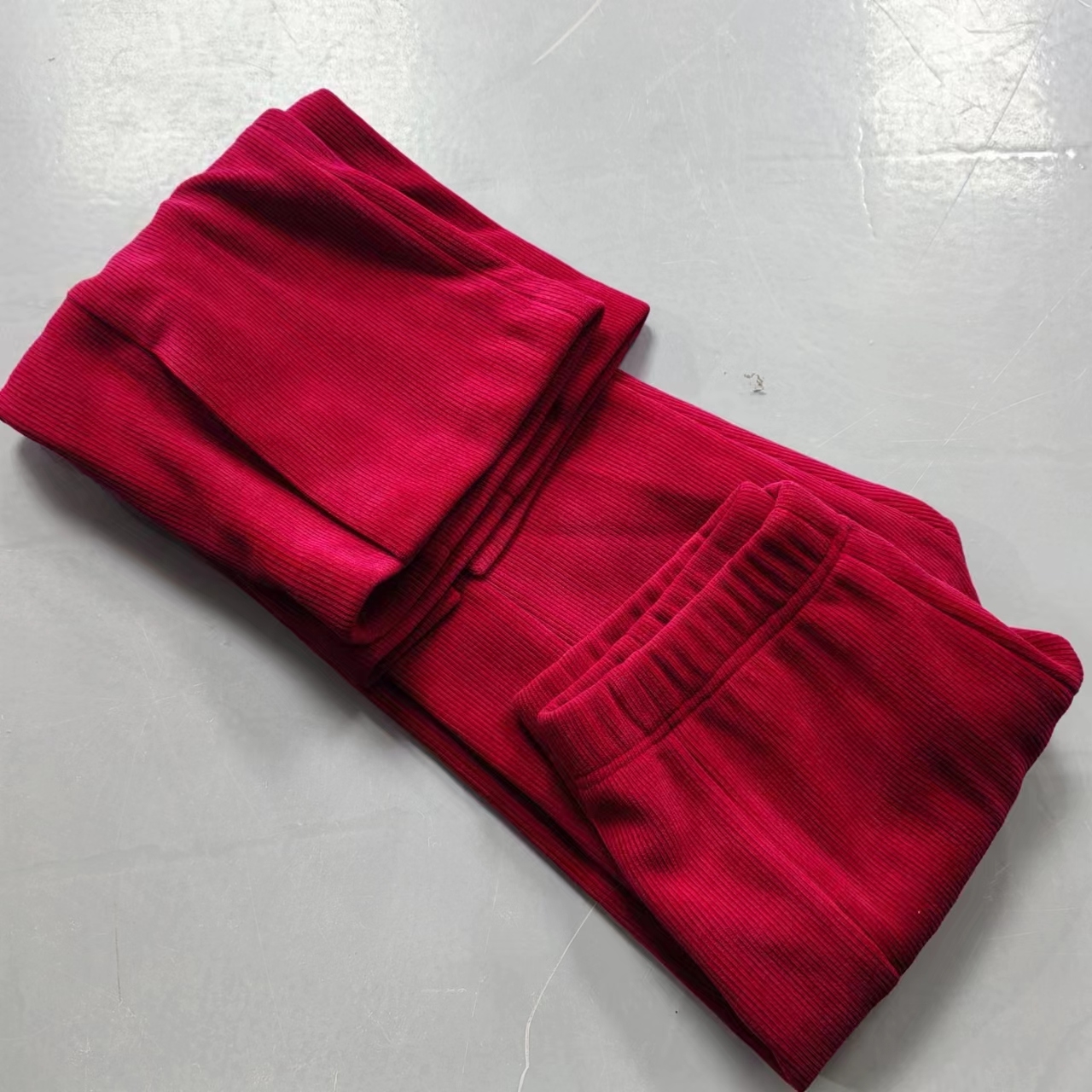 【南油玲姐】红色松紧腰休闲裤8829