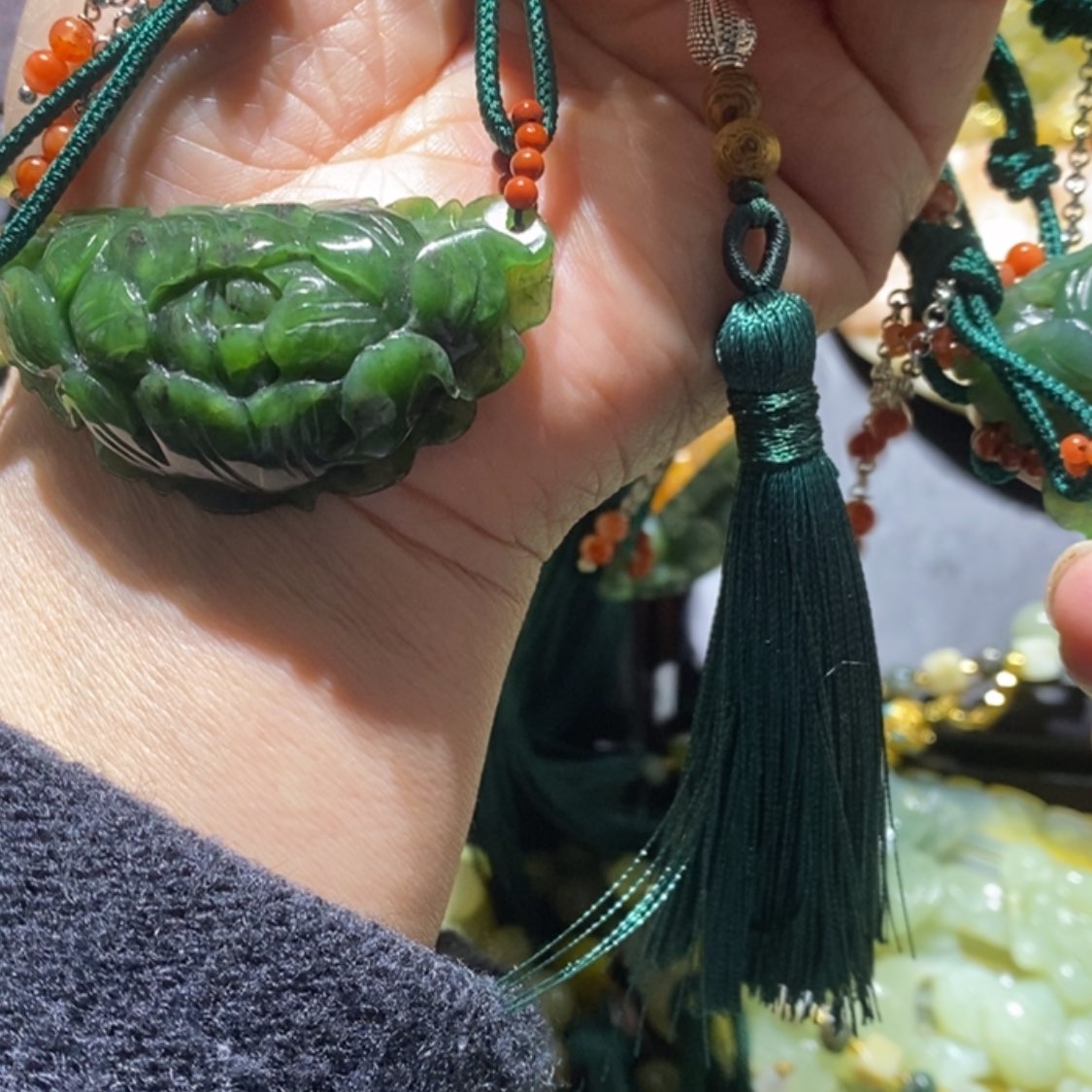 【闪购商品】岫玉毛衣链未镶嵌