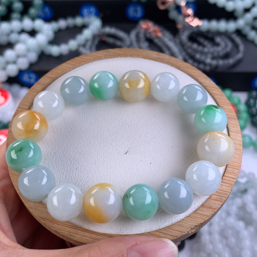 翡翠手链未镶嵌卡12.8