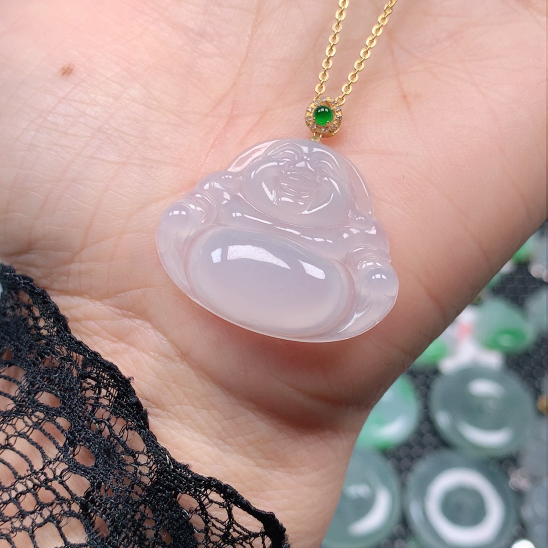 【闪购商品】翡翠吊坠(不含链)18K金镶嵌