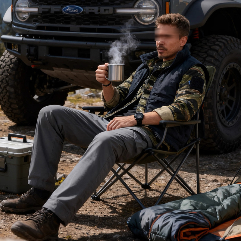 硬汉风冬季立领双面穿冲锋马甲外套男士夹克