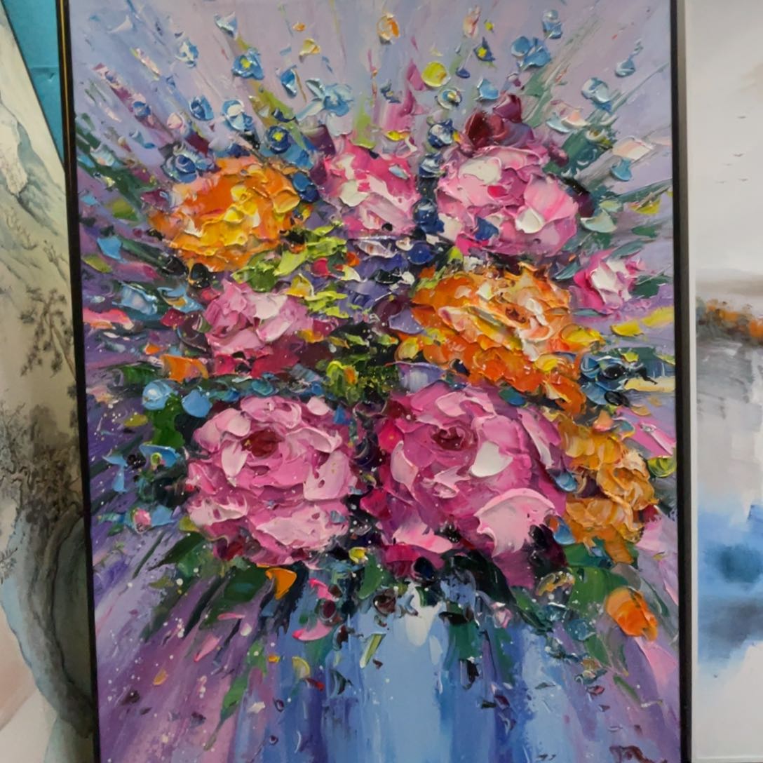 油画油画作品欣赏70.100带铝合金框