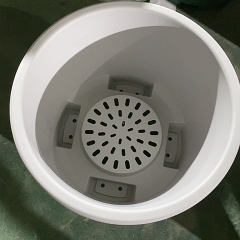 树脂球根盆3号灰白无托5个