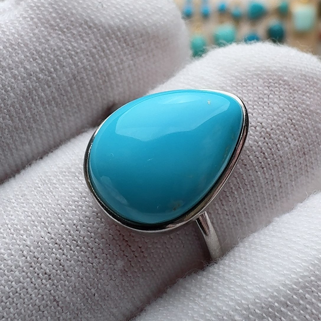 绿松石珠宝奇石银S925镶嵌