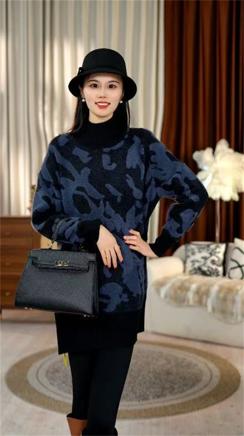 加厚保暖【柳暗花明】秋冬必备时尚洋气上档次毛衣上衣-100