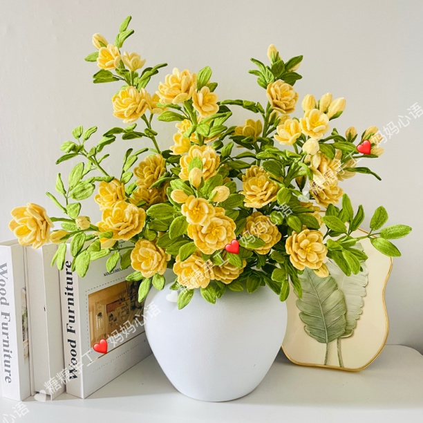 复古风黄木香装饰摆件扭扭棒客厅扭扭棒DIY材料包礼物手工摆件